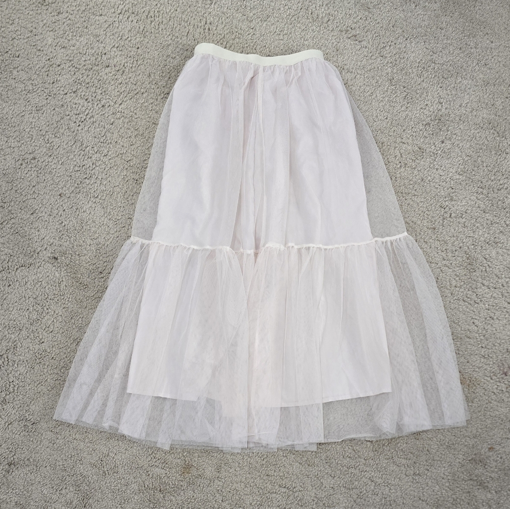 NWT Dazy By Shien Maxi Skirt Mesh Tulle Flowy Size Medium Elastic Waist Fairycon